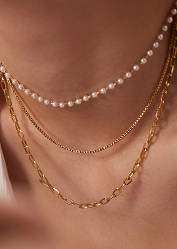 Annie 18K Pearl Chain Necklace