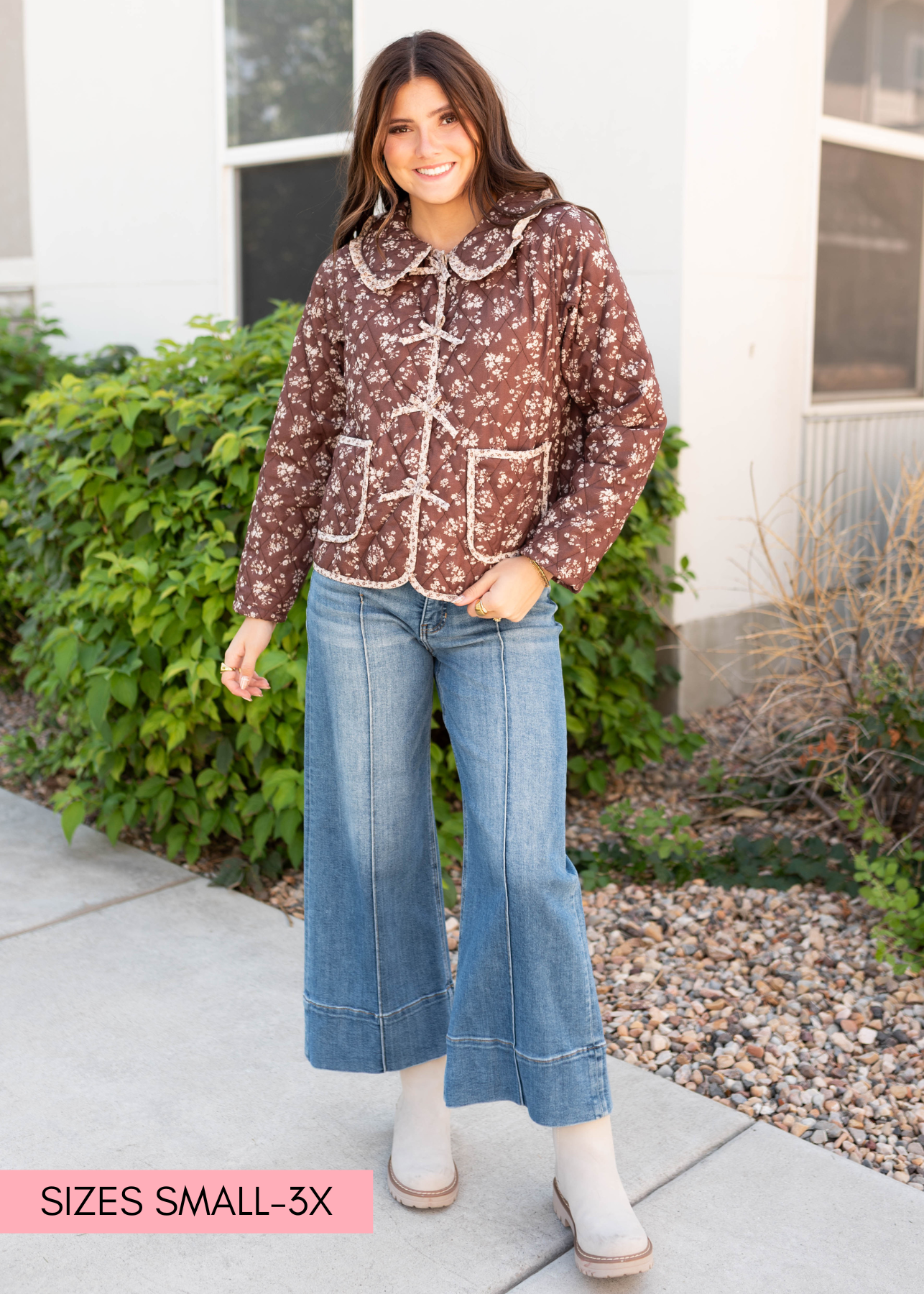Aida Brown Floral Jacket