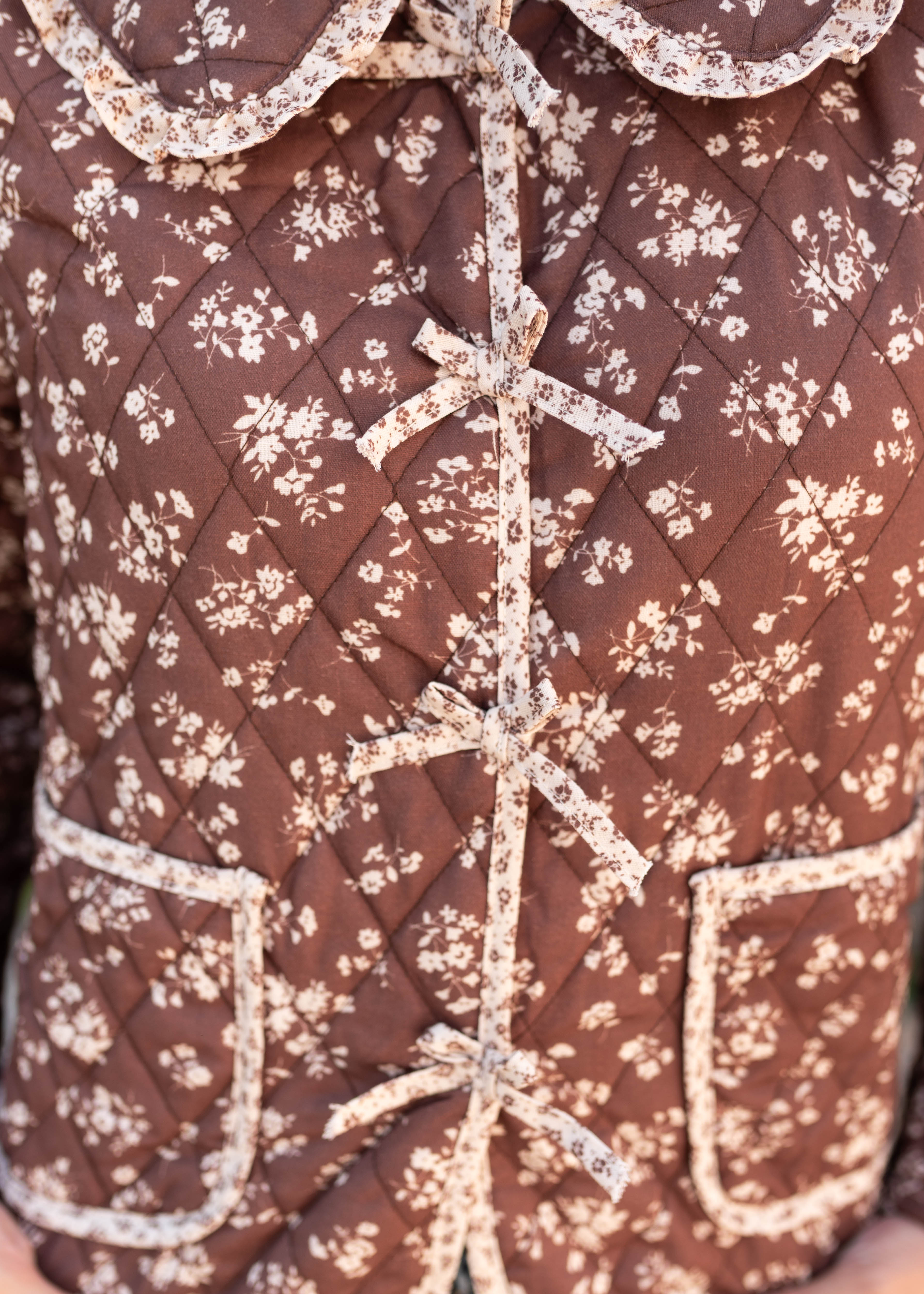 Aida Brown Floral Jacket