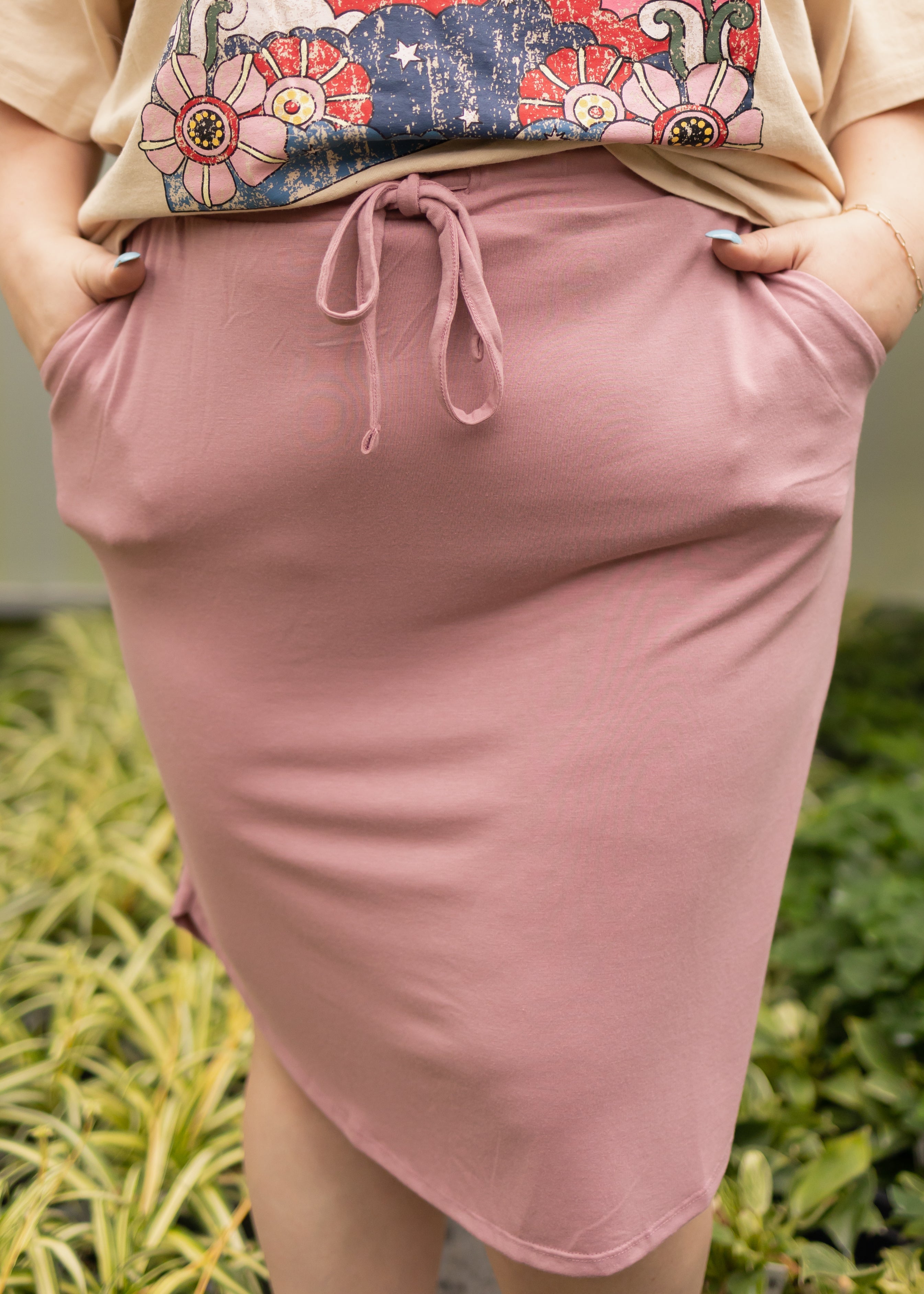 Ally Rose Drawstring Skirt