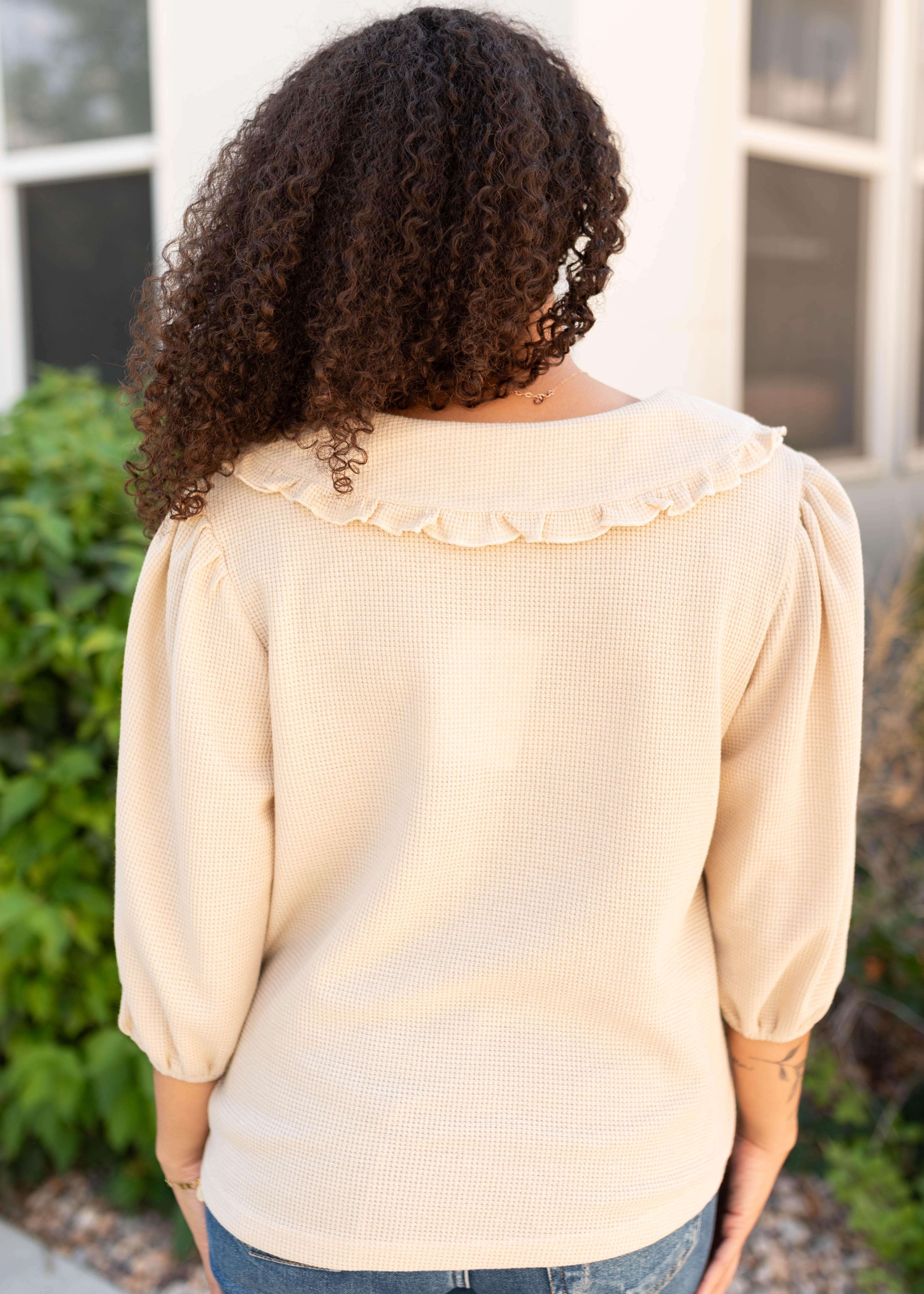 Brooklyn Natural Collared Top