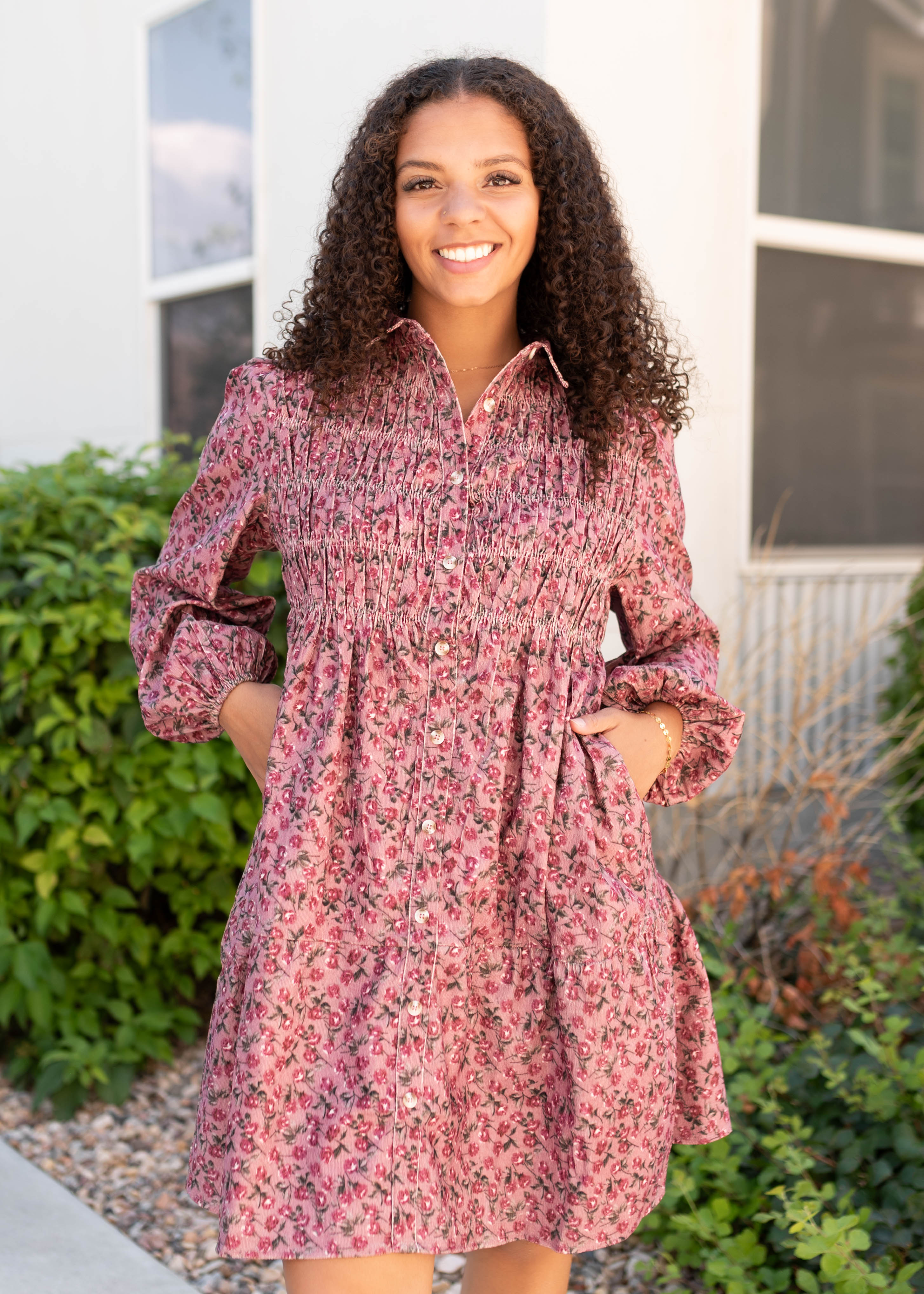 Catrina Pink Floral Dress