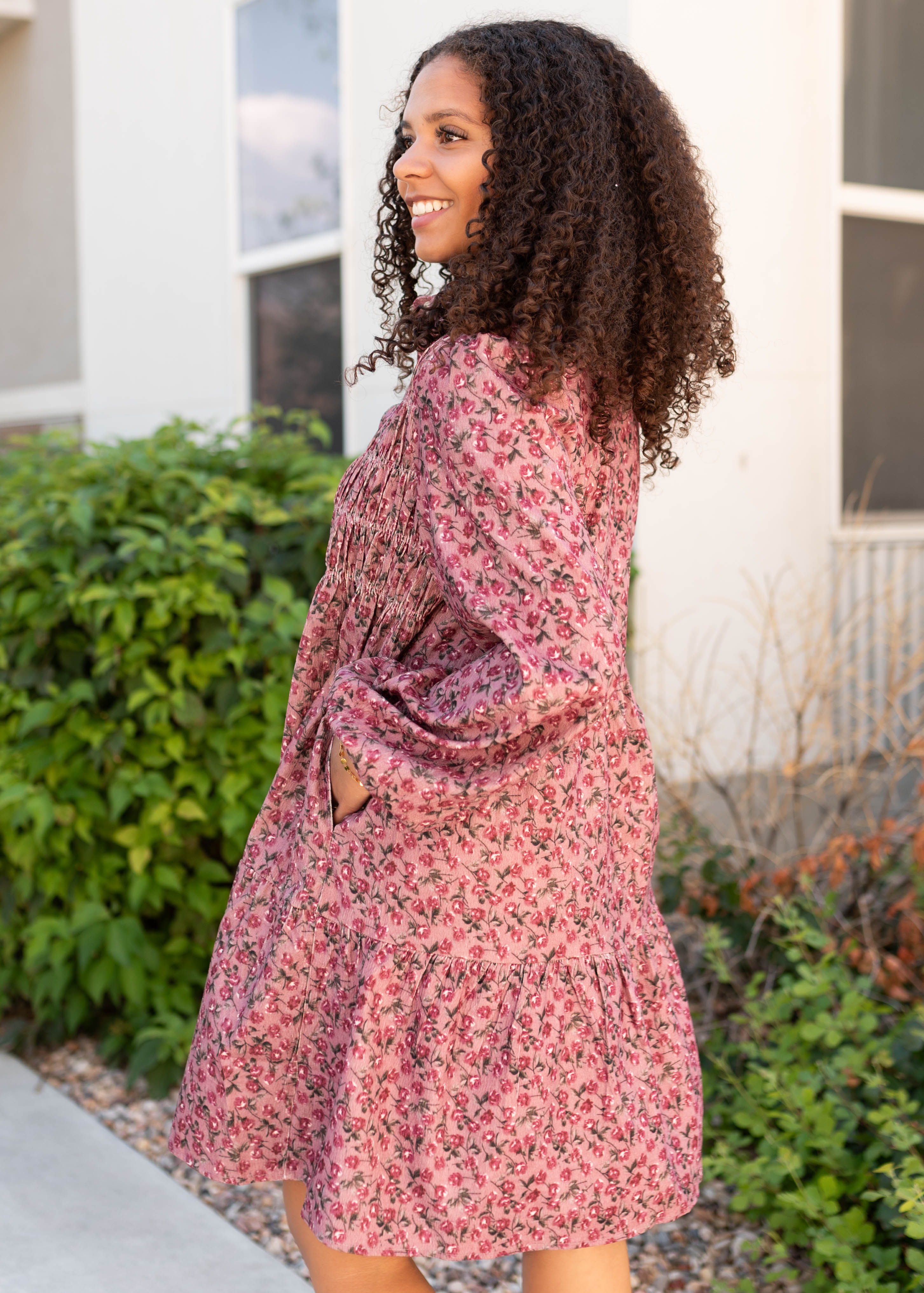 Catrina Pink Floral Dress