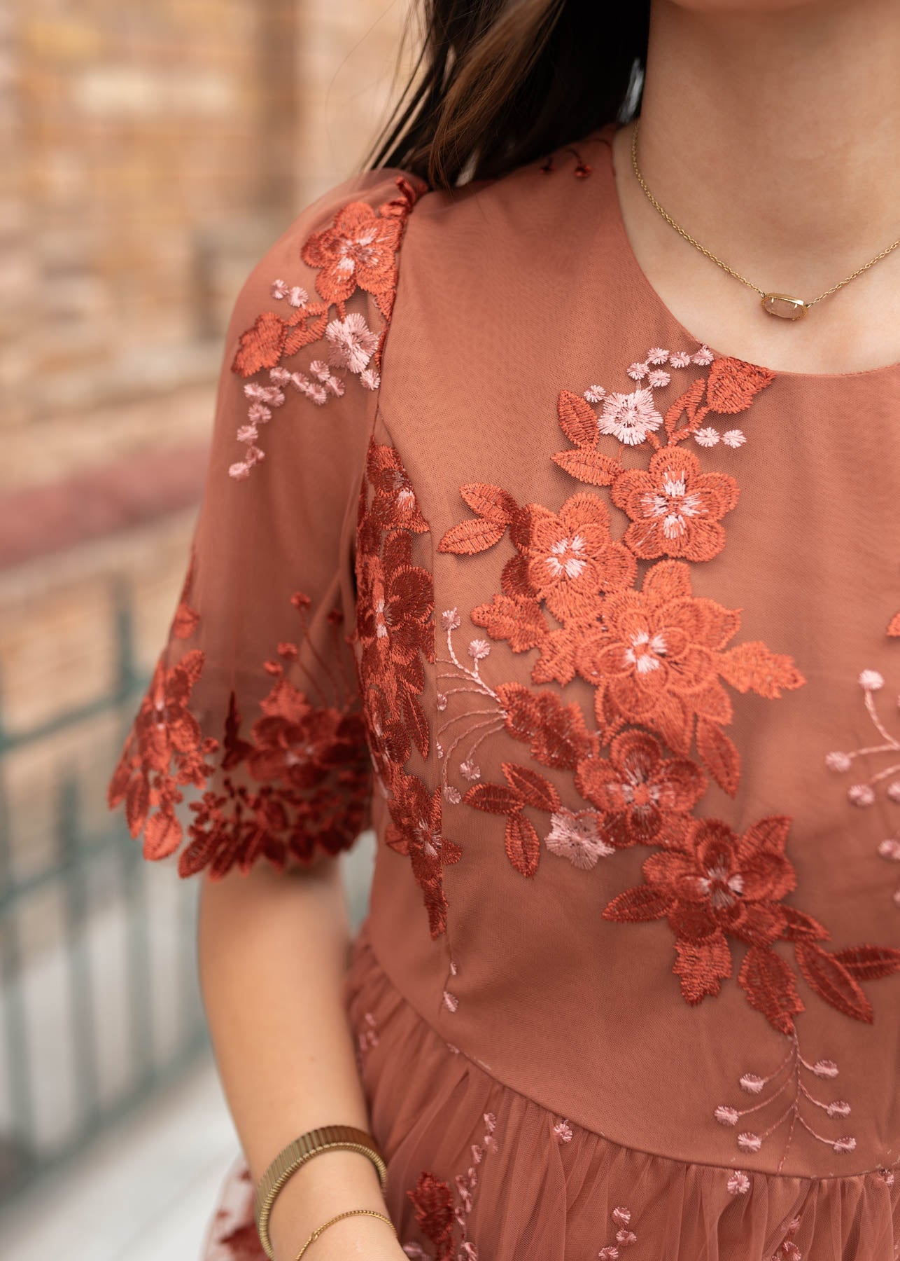 Eliza Rust Floral Dress