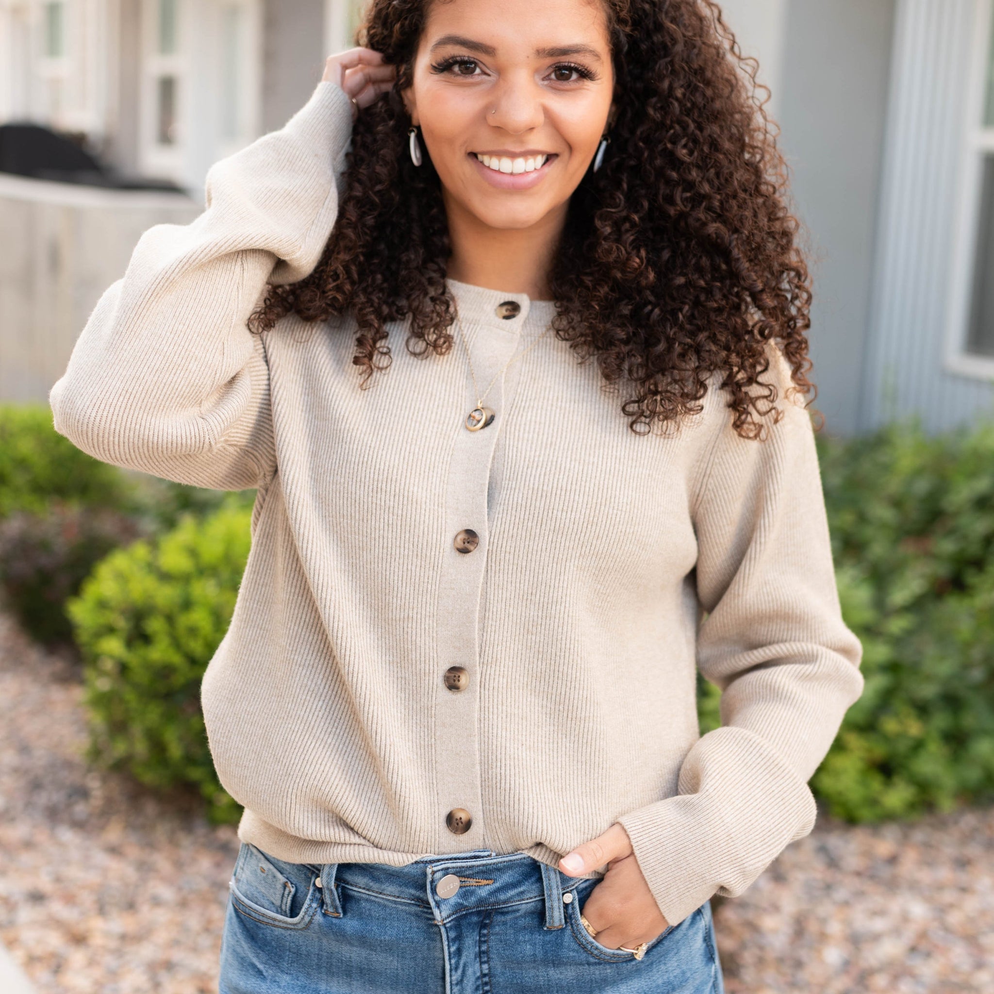 Gemma Taupe Cardigan
