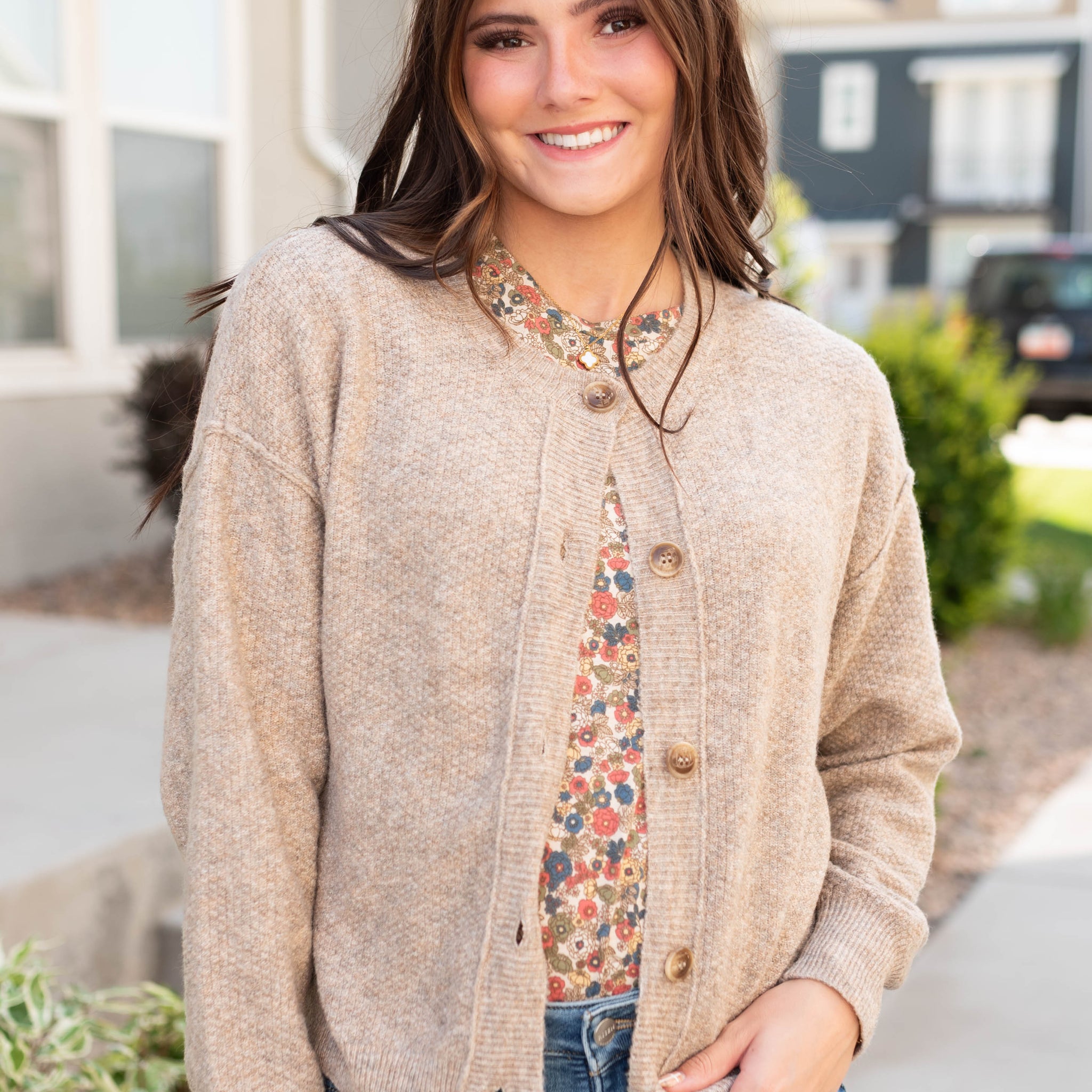 Gracie Taupe Cardigan