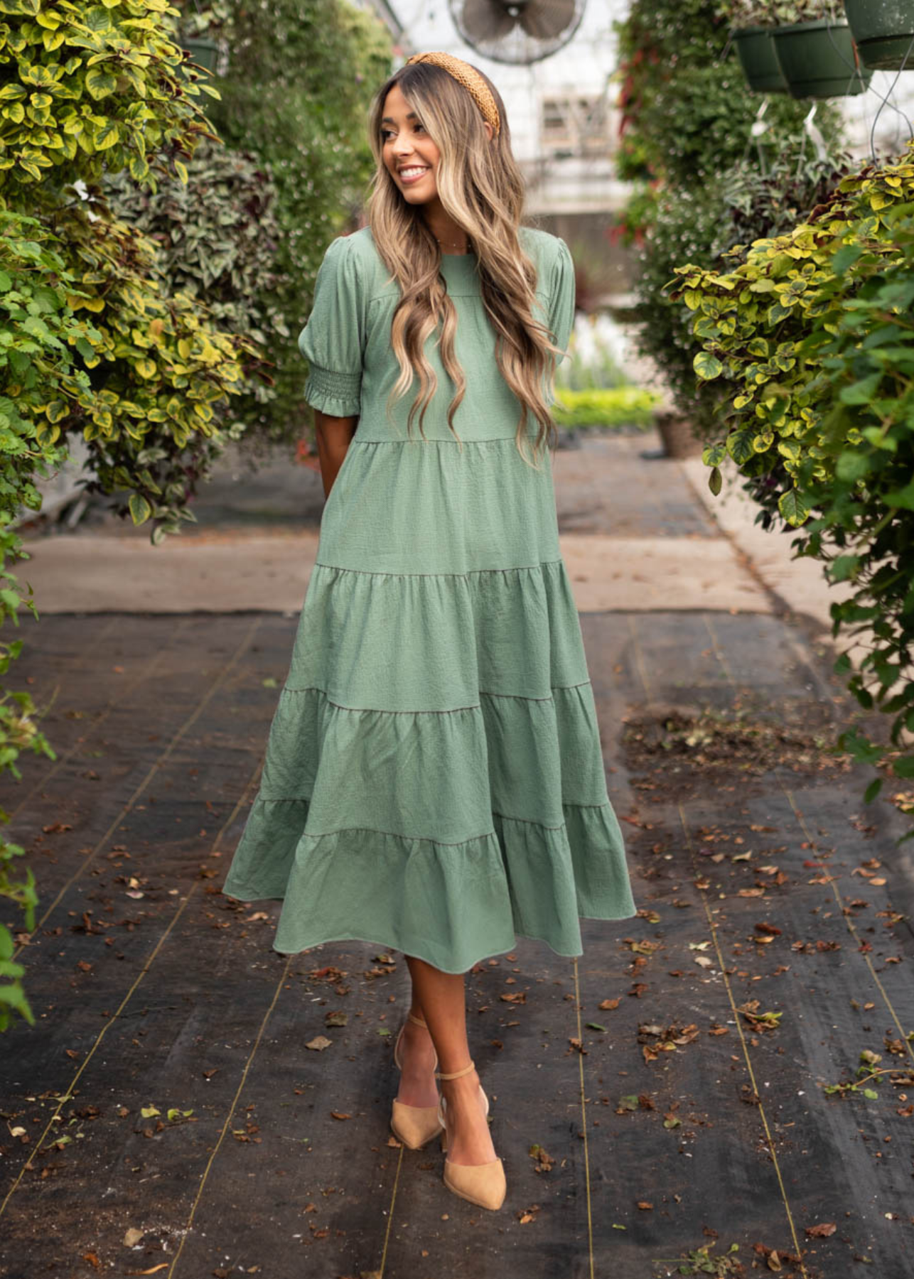 Janessa Deep Sage Dress