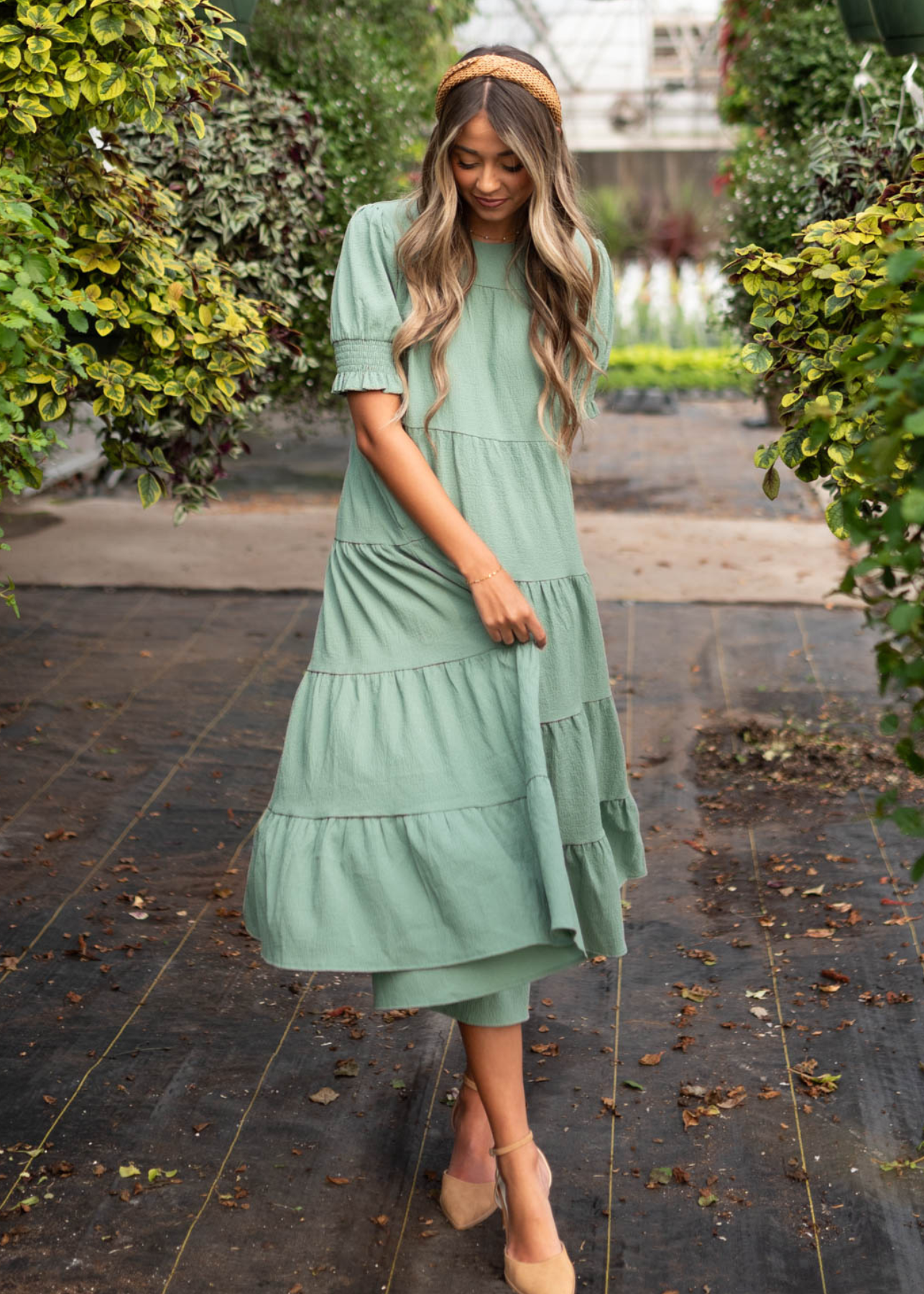 Janessa Deep Sage Dress