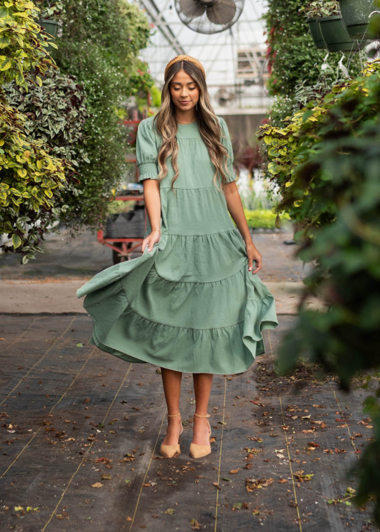 Janessa Deep Sage Dress