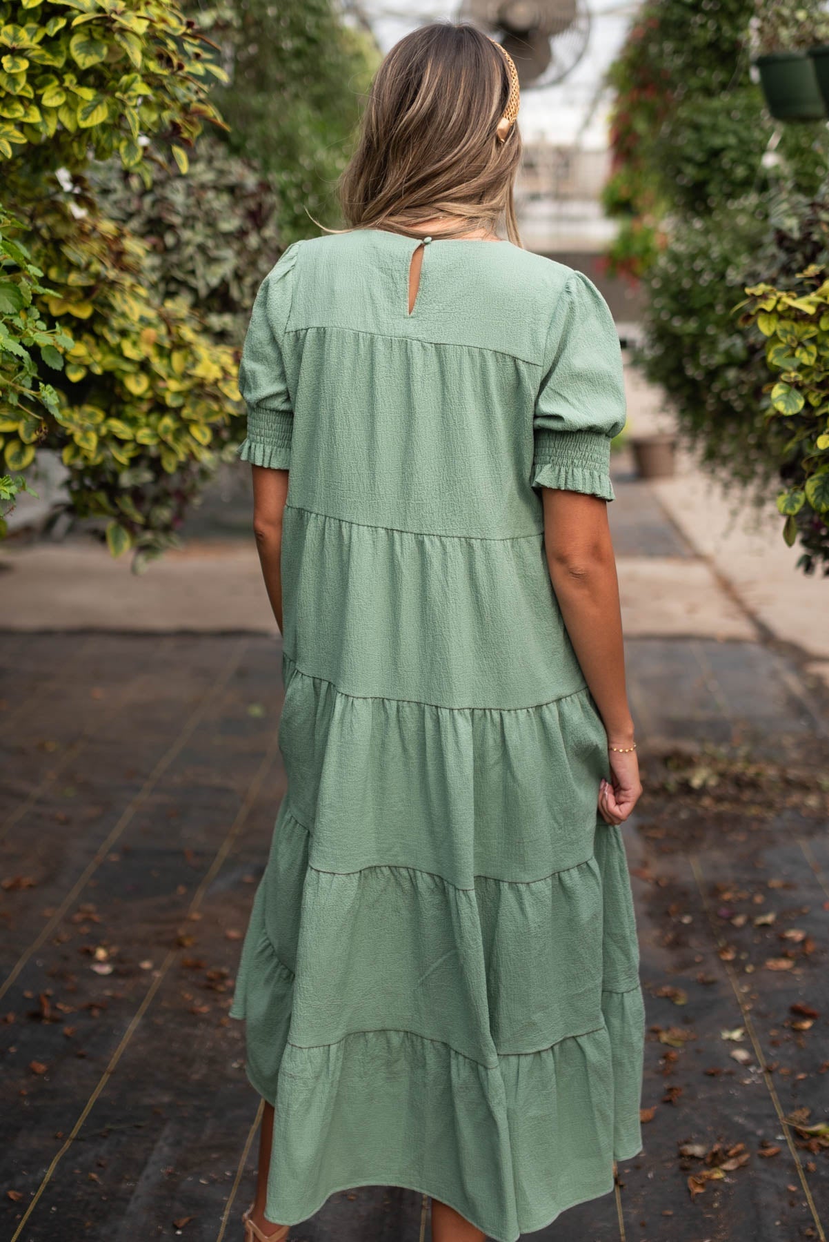 Janessa Deep Sage Dress