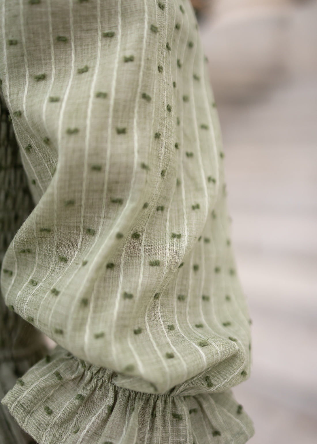 Lizzy Sage Smocked Dress