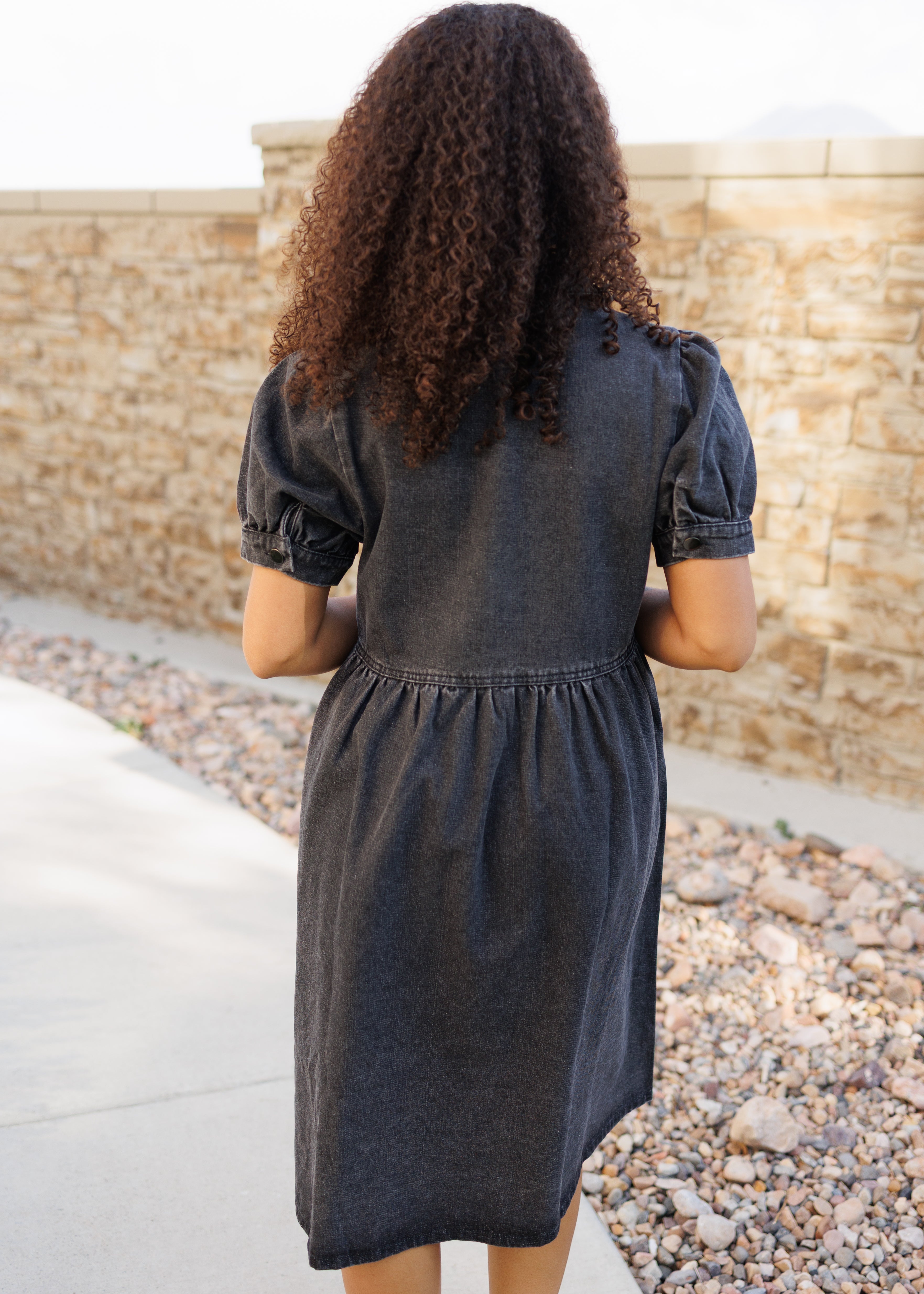 Reese Black Denim Dress