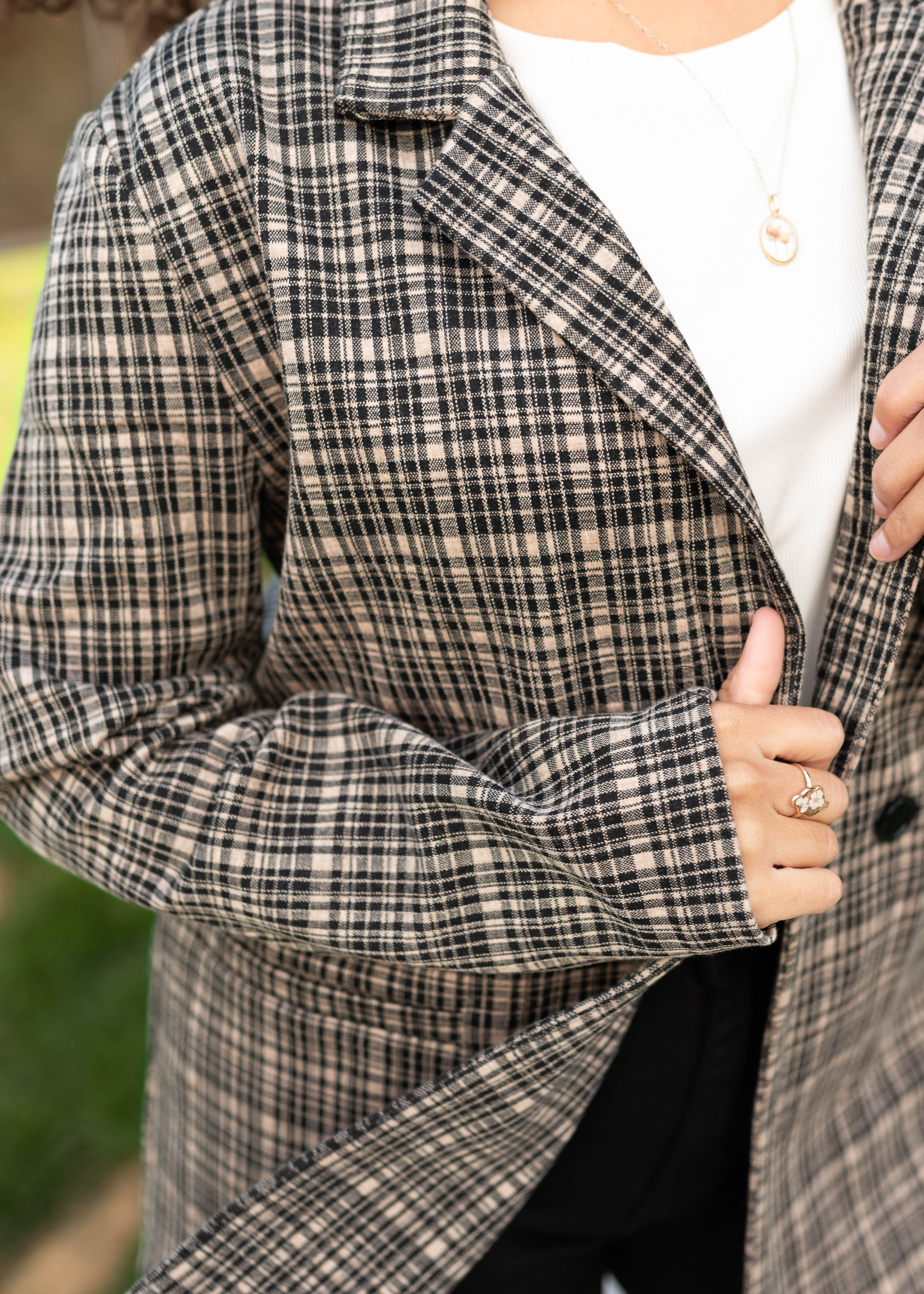 Sam Taupe Plaid Blazer